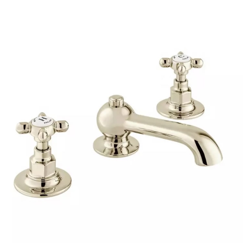 Cutout image of Booth & Co. Axbridge Cross Nickel Basin Mixer